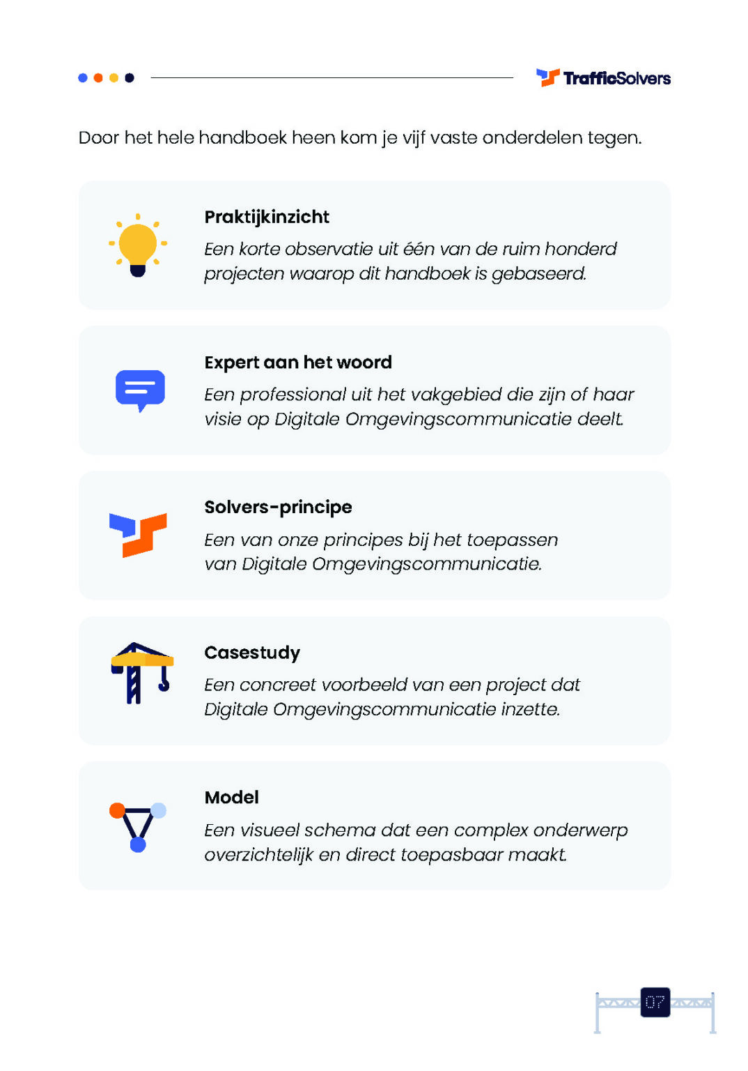 Handboek Digitale Omgevingscommunicatie - Traffic Solvers pagina 7
